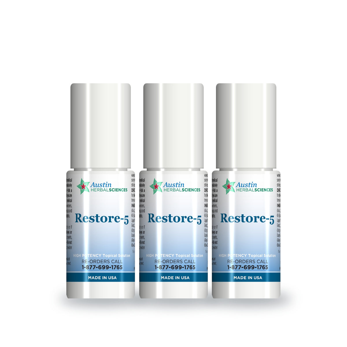 3 bottles of Restore-5